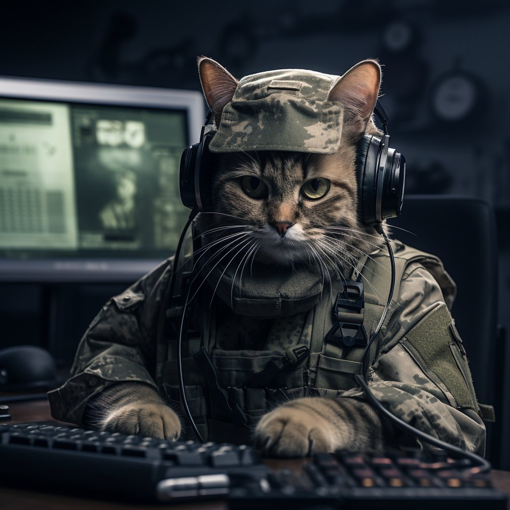 Tactical Counterinsurgency Intelligence Gathering Cat Man Digital Art