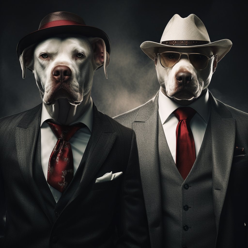 Charming Mafia Boss Custom Pet Canvas Art Image