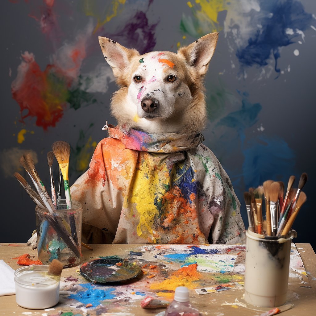 Christmas Canvases: Painter's Palette of Canine Joy