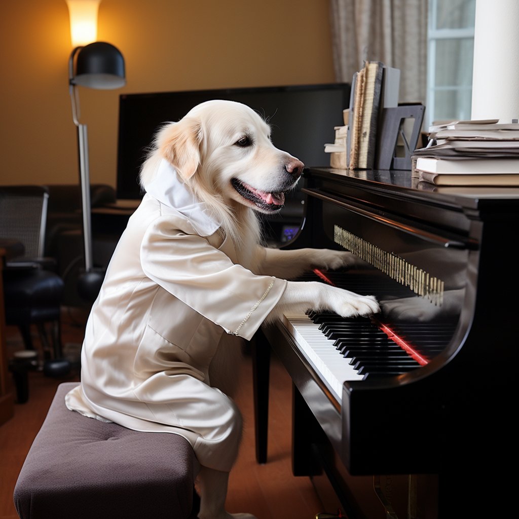 Rhythmic Bonds: Pianist Pet Portraits for Your Brother-in-law