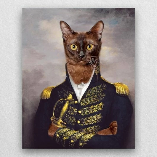 Military Officer Animal Portraits Royal Portraits Pets