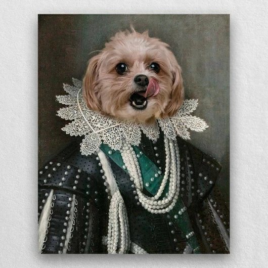 Duke Of Buckingham Renaissance Cat Portrait Dog Pet Portraits