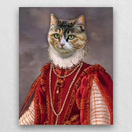 Young Queen Custom Renaissance Pet Portraits