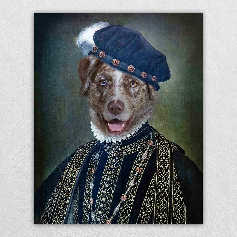 King Charles IX Custom Regal Noble Pet Portraits Drawings