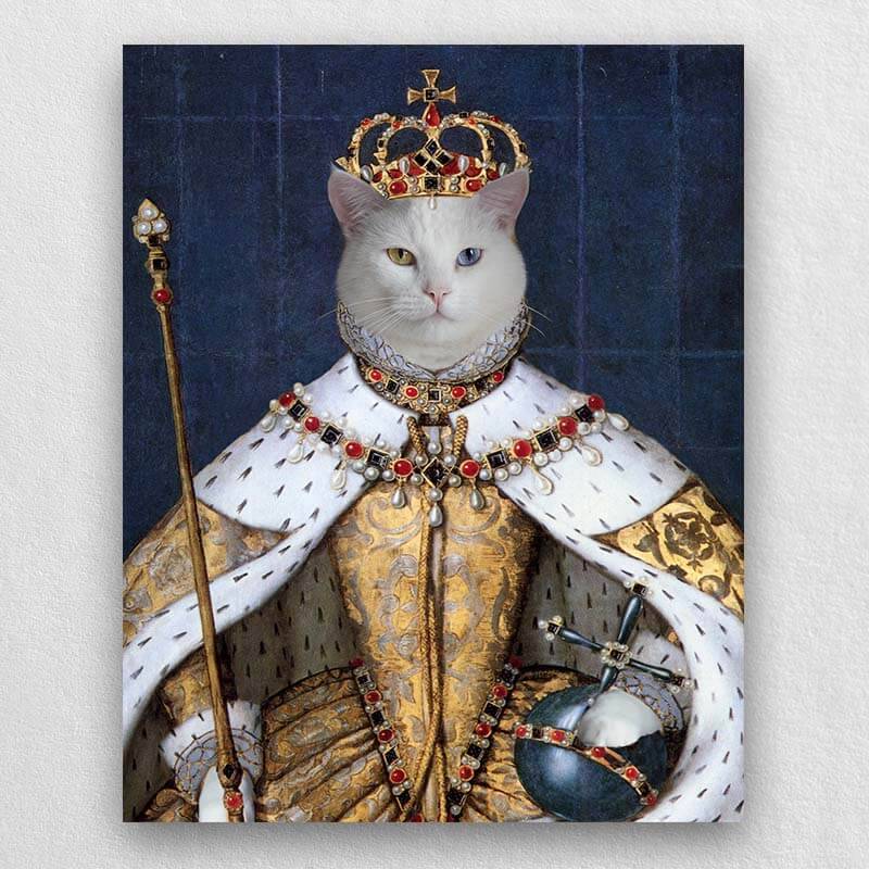 Queen Regal Painting of Pets Custom Pet Art