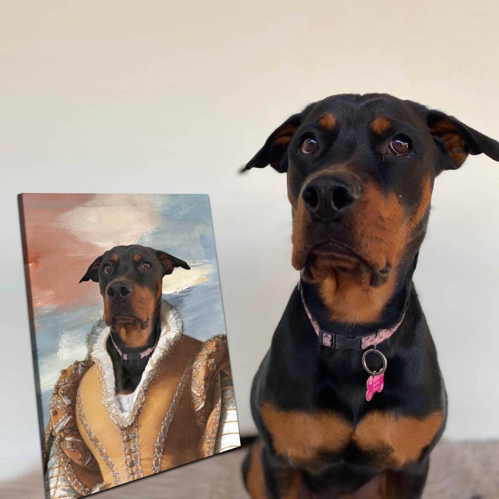 Noblewoman Pet Portrait Renaissance Dog Royal Portraits