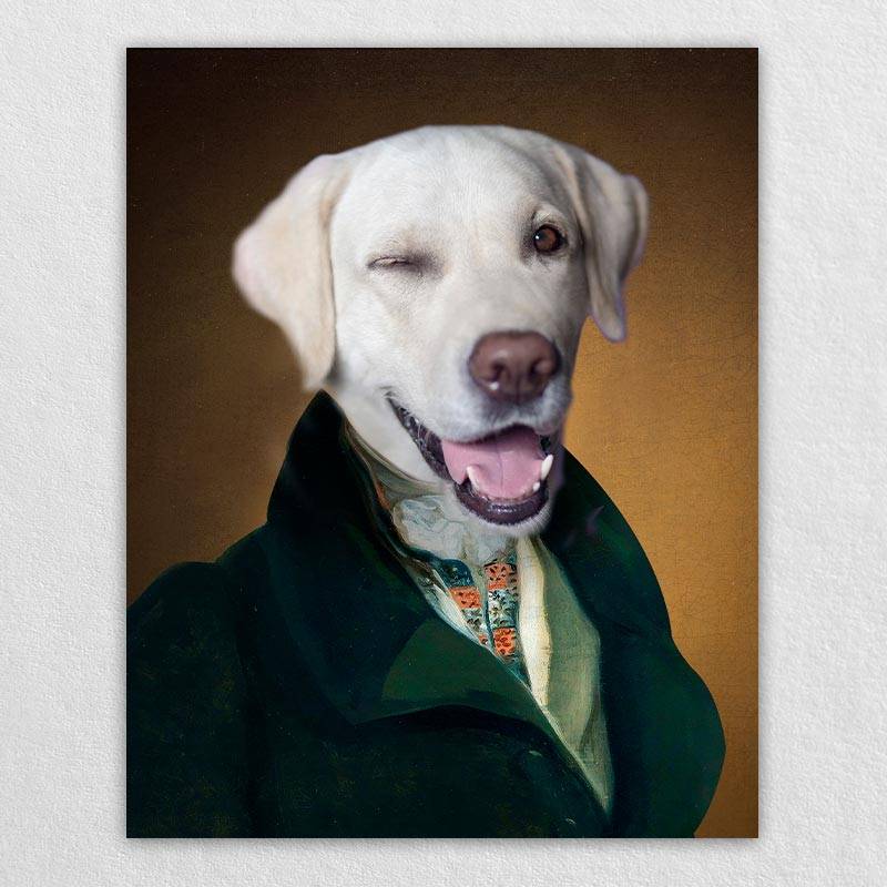 Gentleman Dog Portrait Animal Portrait Painting