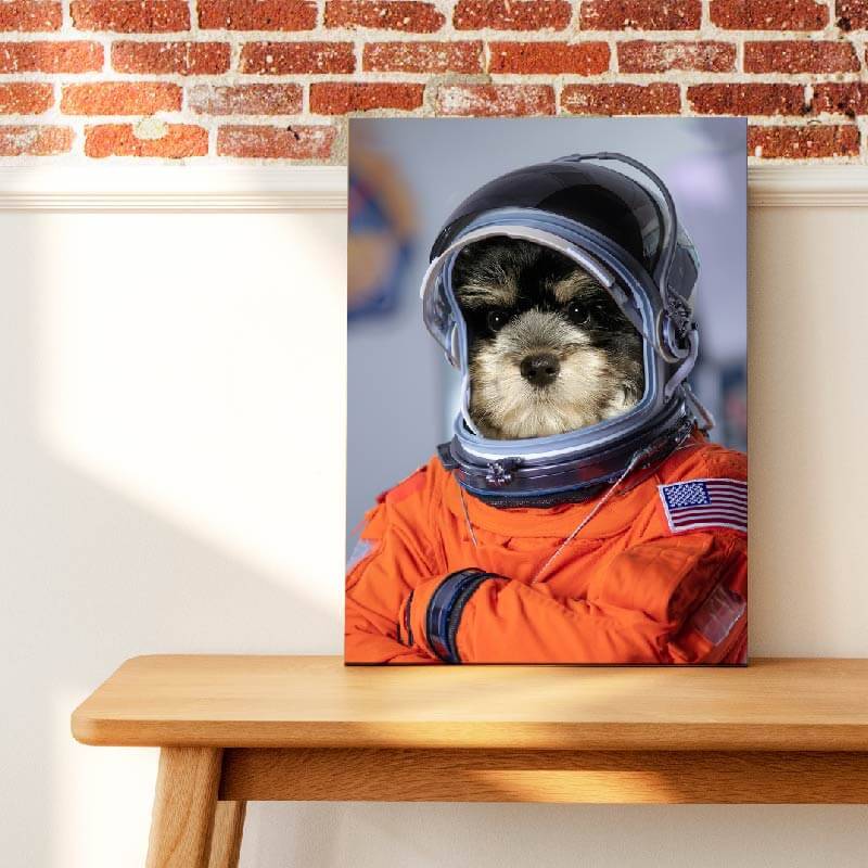 Custom Pet Astronaut Portrait Animal Portraits On Canvas