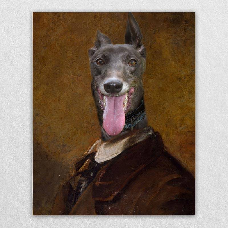 Traditional Dog Portrait Pet Painting Canvas