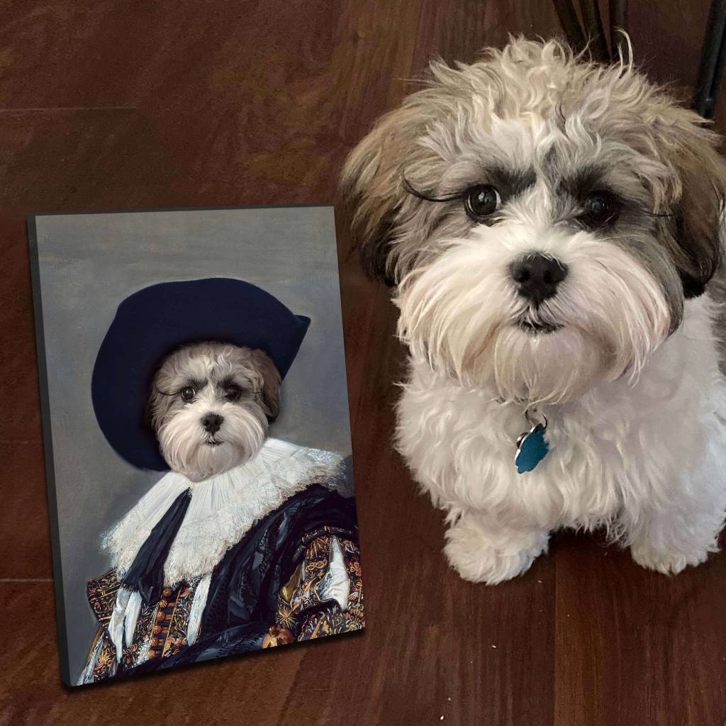 Cavalier Pet Royalty Portrait Baroque Dog Painting