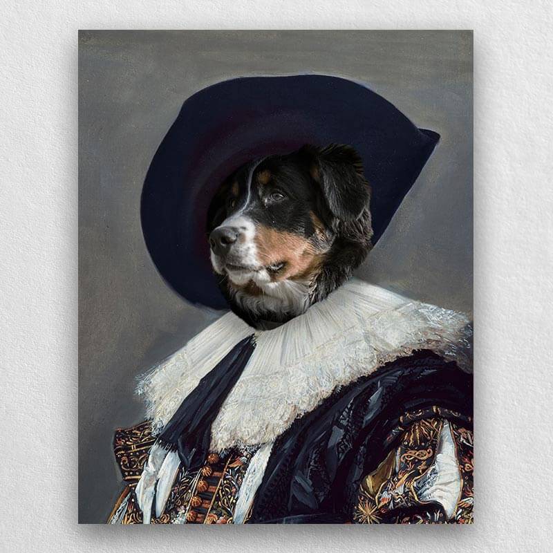 Cavalier Pet Royalty Portrait Baroque Dog Painting