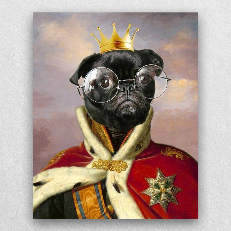 King Custom Royal Pet Portrait Dog Photo Portraits
