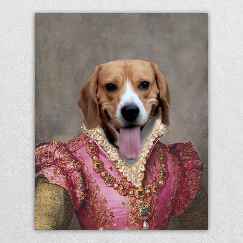Pretty Lady Royal Pet Painting Beautiful Dog Paintings