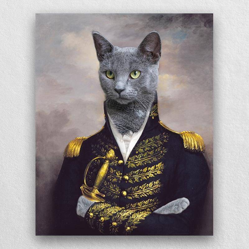 Military Officer Animal Portraits Royal Portraits Pets
