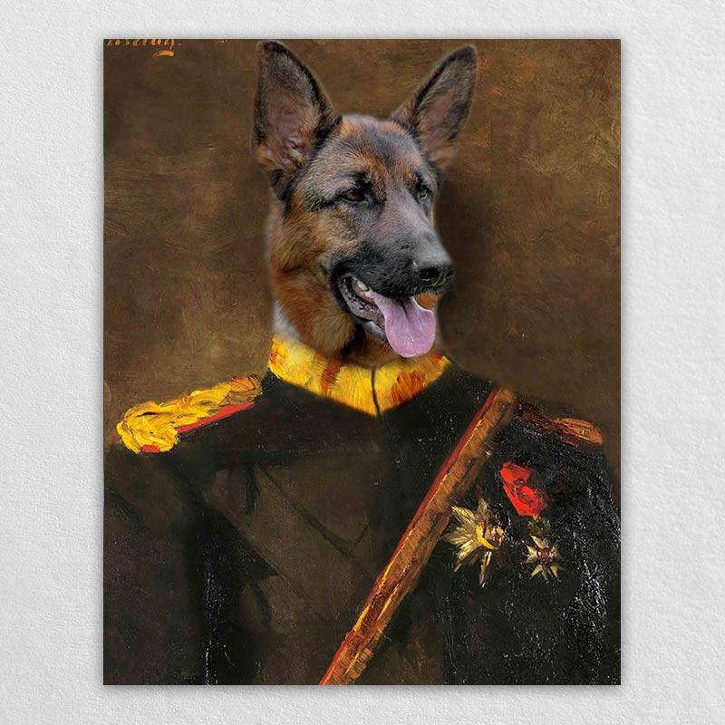 Commandant-General Custom Canvas Pet Portraits