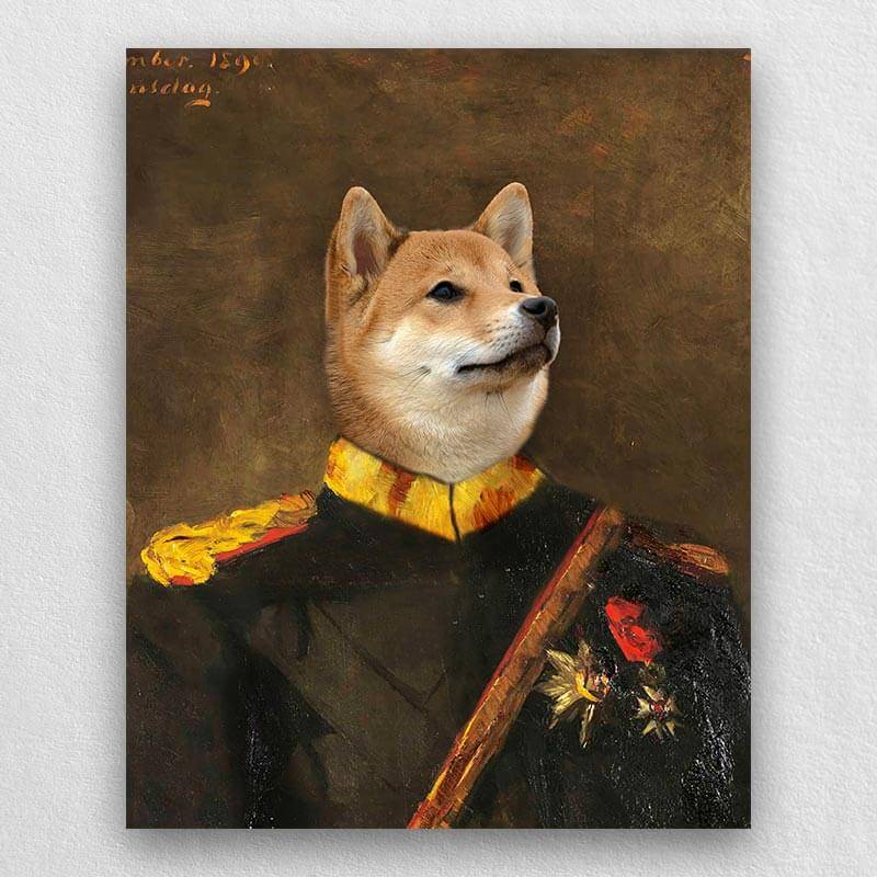 Commandant-General Custom Canvas Pet Portraits