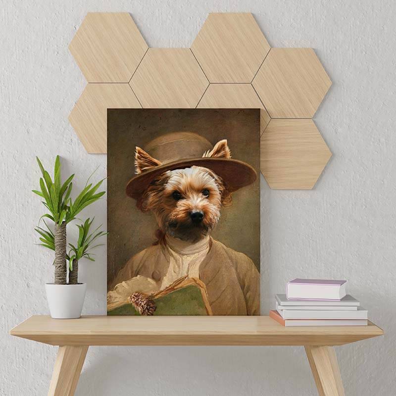 Boy With A Drawing Book Pet Portraits Funny Pet Into Art