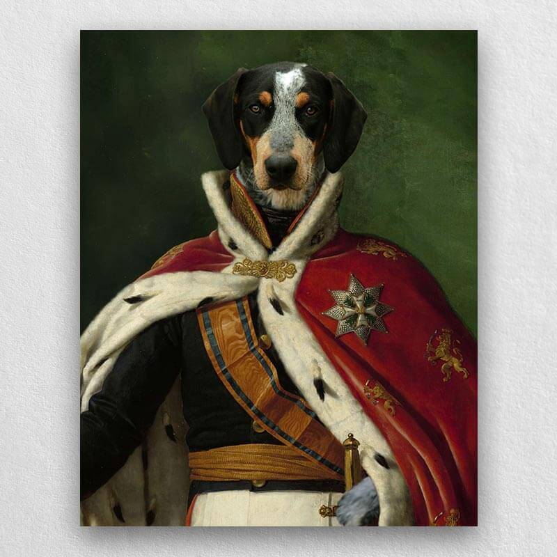 King Dog Painting Animal Pet Portraits Royalty