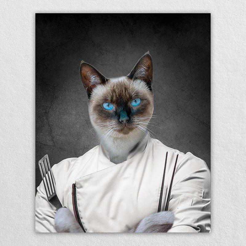 Chef Pet Painting From Photo Dogs In Portraits