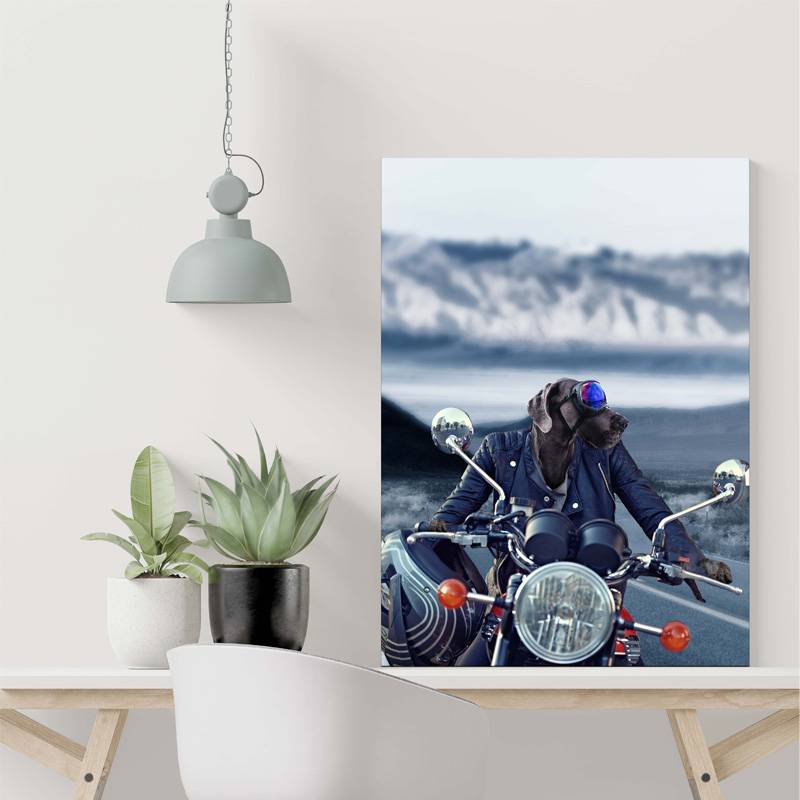 Motorcycle Rider Pet Portraits From Photos Pet Of Art
