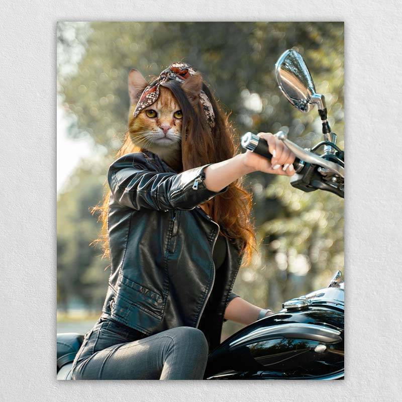 Cool Rider Pet Portraits In Oil Dog Art Painting