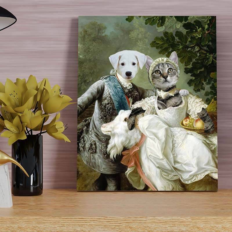 Count And Sister Royal Pet Canvas