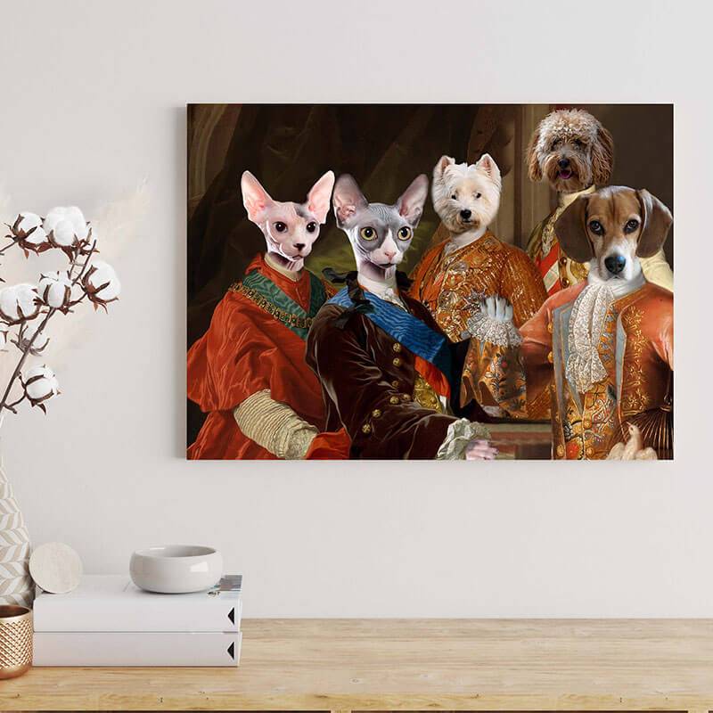Custom Family Pet Portraits Painting Of Your Pet