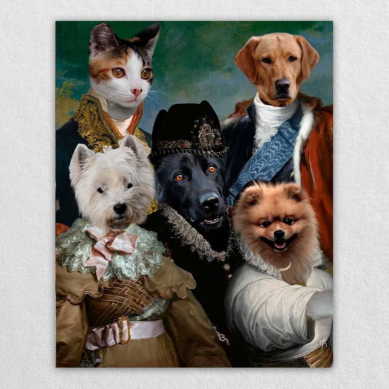 Family Royalty Pet Portraits Pet Canvas Prints