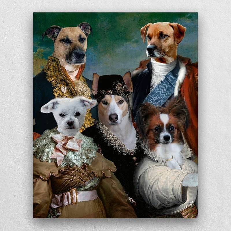 Family Royalty Pet Portraits Pet Canvas Prints