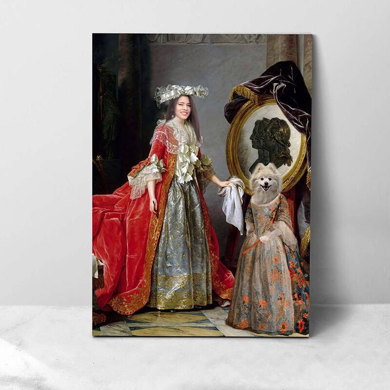 Royal Pet And Owner Portraits Canvas