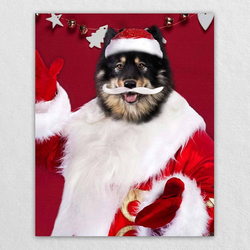 Santa Pet Christmas Portraits Best Pet Art