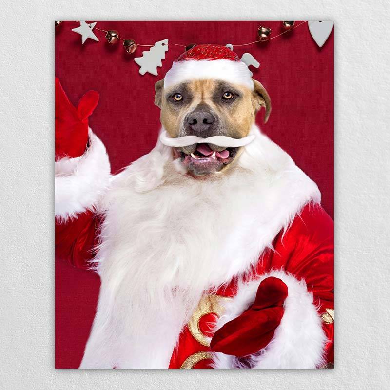 Santa Pet Christmas Portraits Best Pet Art