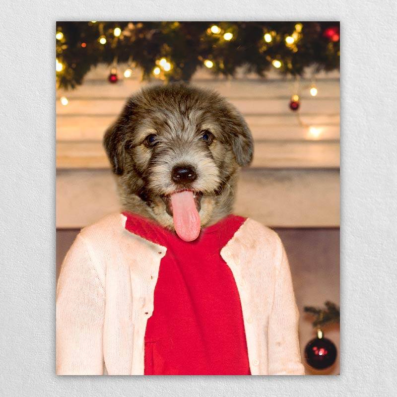 Pet Artwork Gifts Christmas Puppy Painting