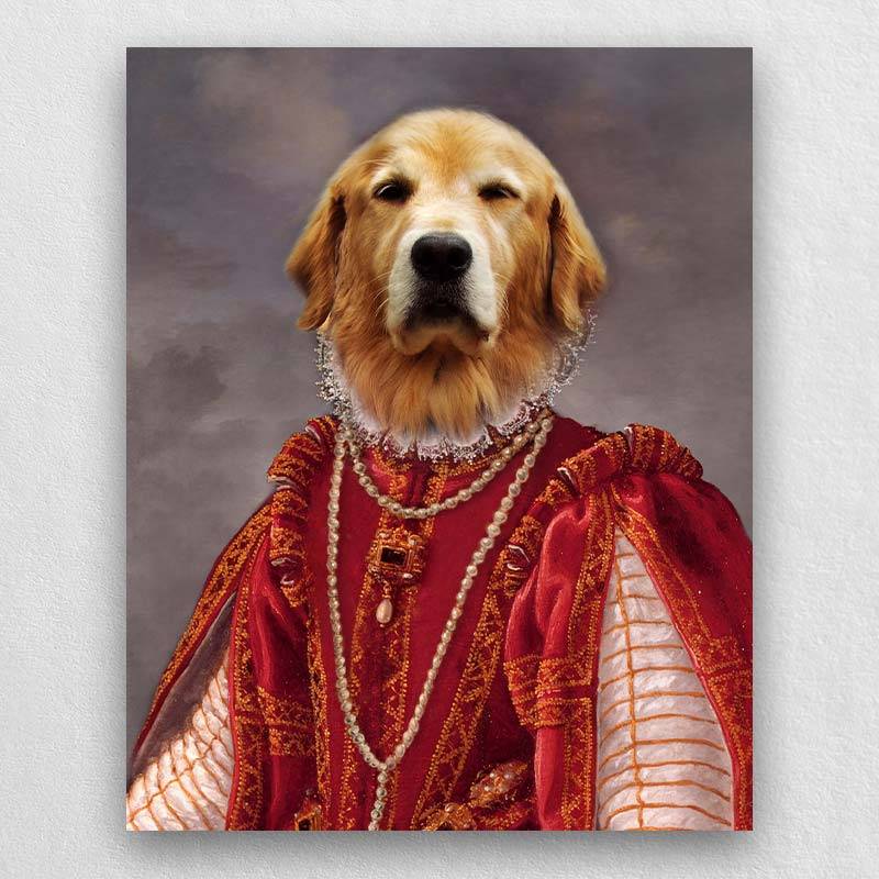 Young Queen Custom Renaissance Pet Portraits