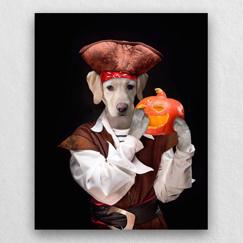 Pirate Pet Portrait Funny Dog Art Prints
