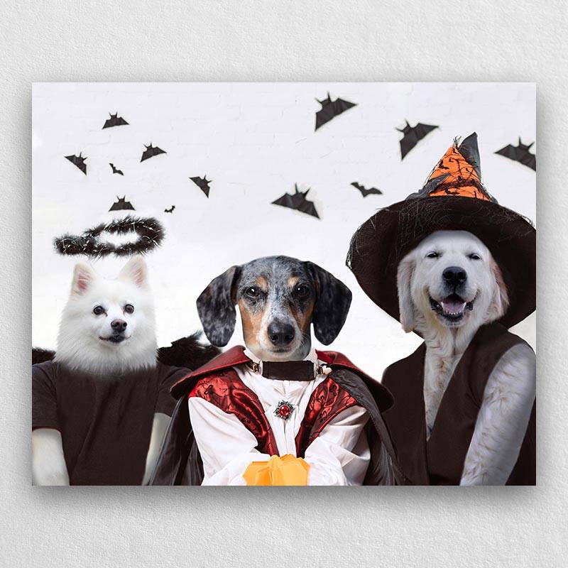 Pet Painting In Scary Yet Elegant Halloween Costumes