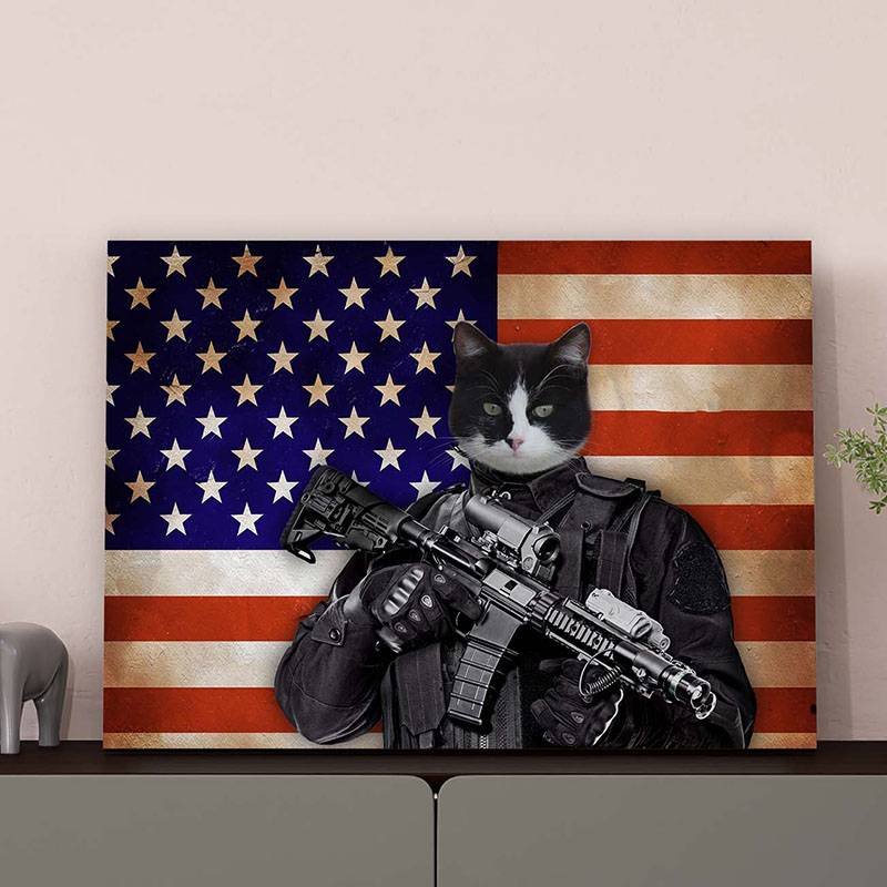 The U.S. Military Soldier Portrait Of Your Pet