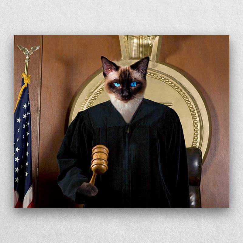 The Judge Of Justice Pet Portrait Art