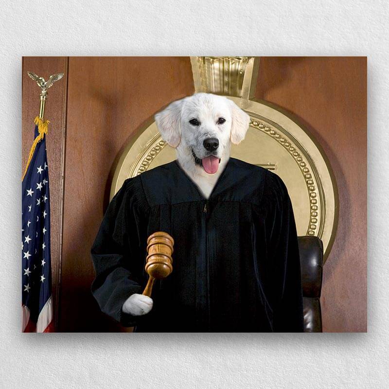 The Judge Of Justice Pet Portrait Art