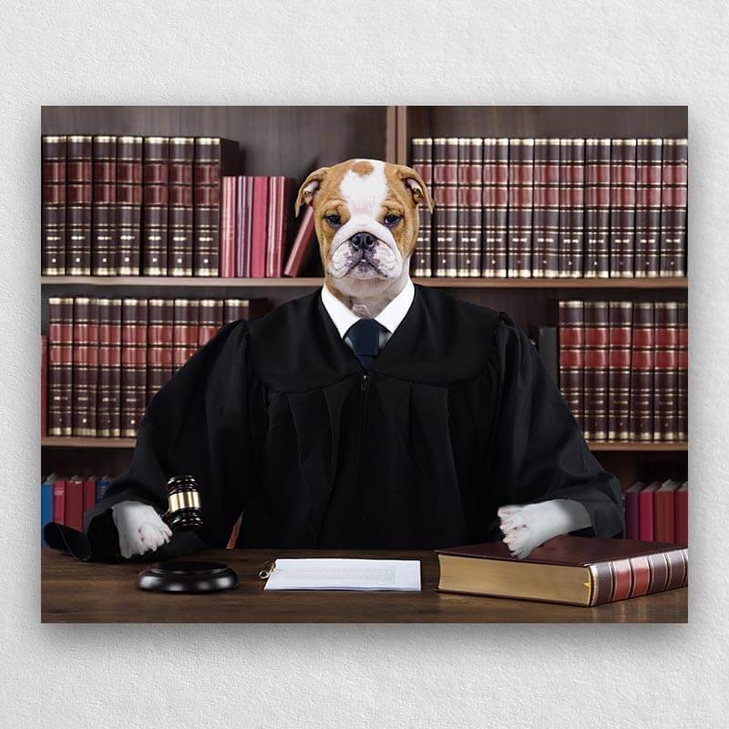 Your Pet In A Knowledgeable Judge Robe Painting