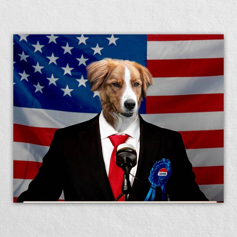 Your Pet Giving The President Speech Painting