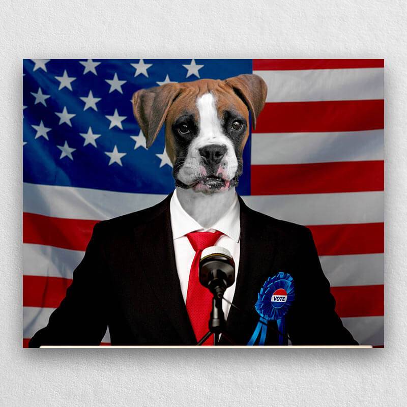 Your Pet Giving The President Speech Painting