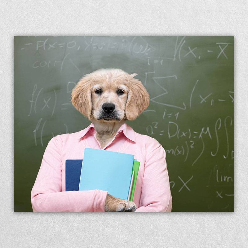 Paint Your Own Pet Into A Responsible Teacher Portrait