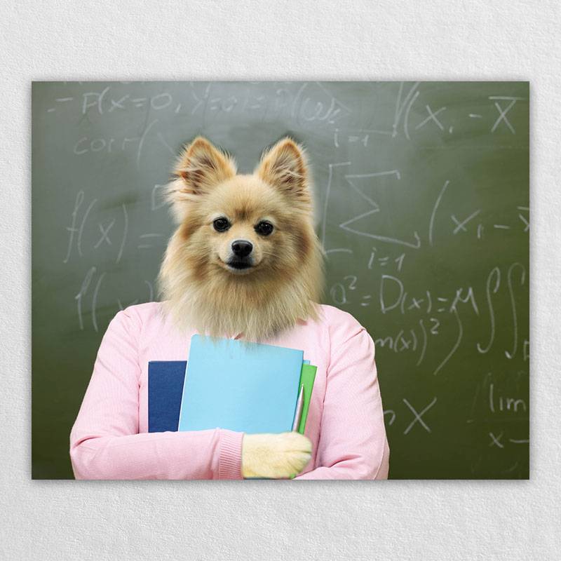 Paint Your Own Pet Into A Responsible Teacher Portrait