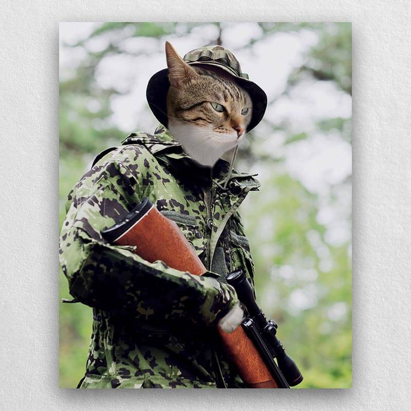 Military Pet Soldier In Field Army Paintings