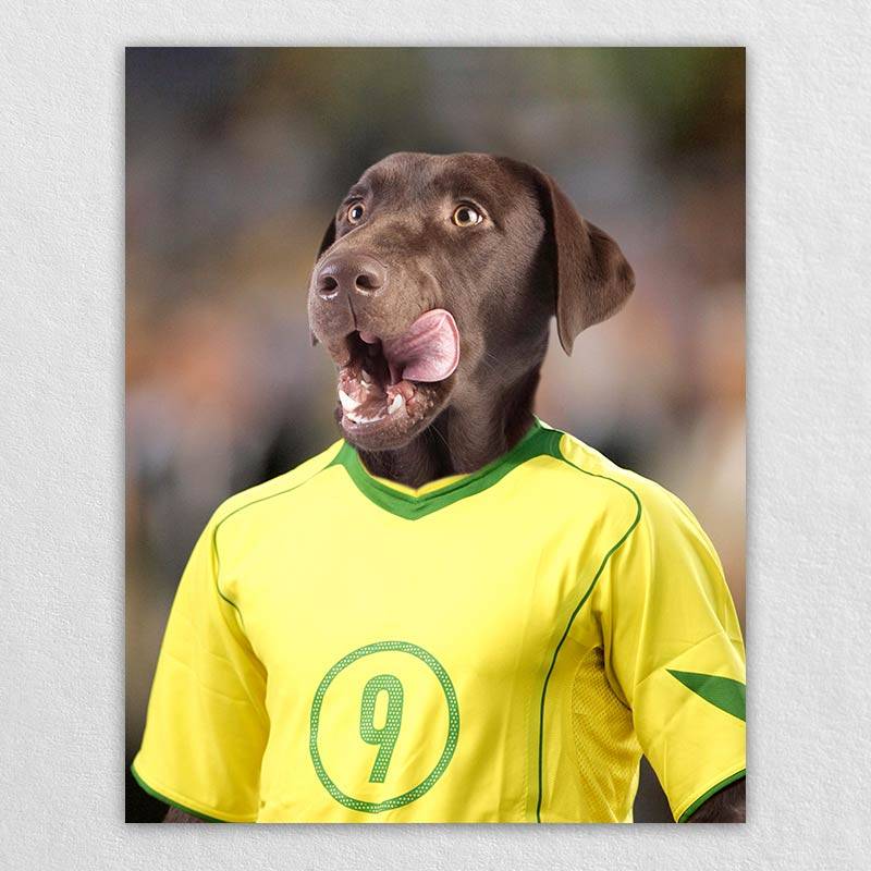 Turn Pet Drawing Into A Famous Soccer Player Portraits