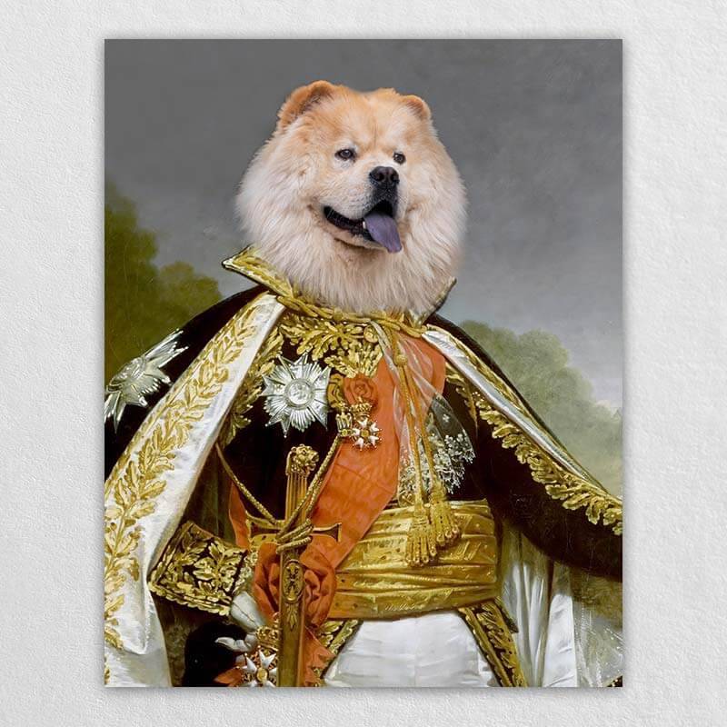 Custom Dog Print Marshal Of France Pet Portrait