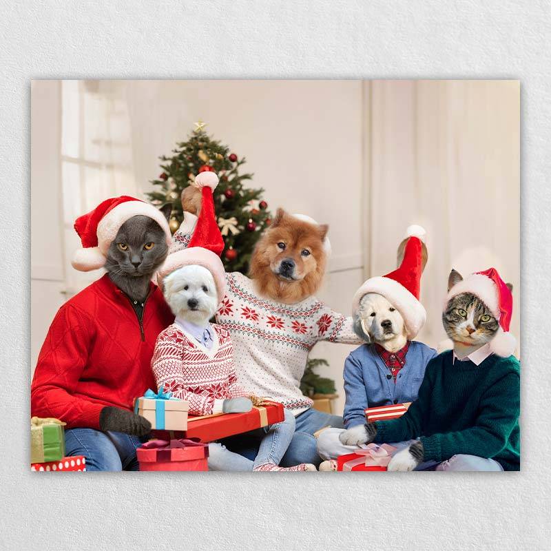 Christmas Pet Portraits Unique Personalized Gifts