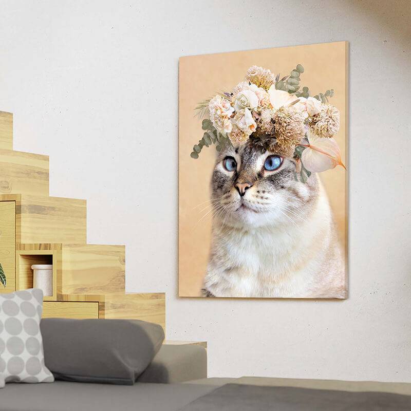 Elegant Custom Pet Portraits Wall Art Canvas