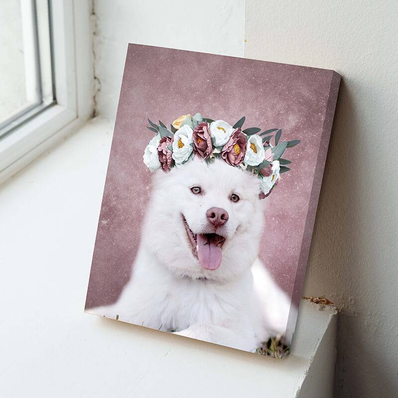 Colorful Pet Portraits Personalised Canvas Art
